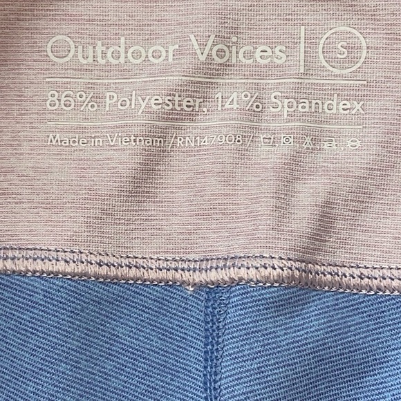 Outdoor Voices 7/8 Tri Color Leggings, Size Small, NWOT - Picture 7 of 12